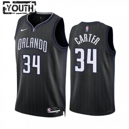 NBA Børn Trøje Orlando Magic Wendell Carter JR 34 2022-23 Nike City Edition Sort Swingman NBA Børn Trøje Orlando Magic Wendell Carter JR 34 2022-23 Nike City Edition Sort Swingman